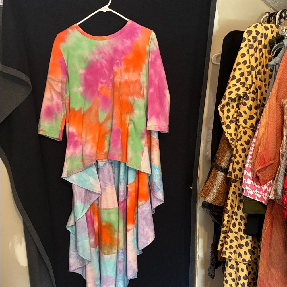 Why Dress High Low Tie Dye Top